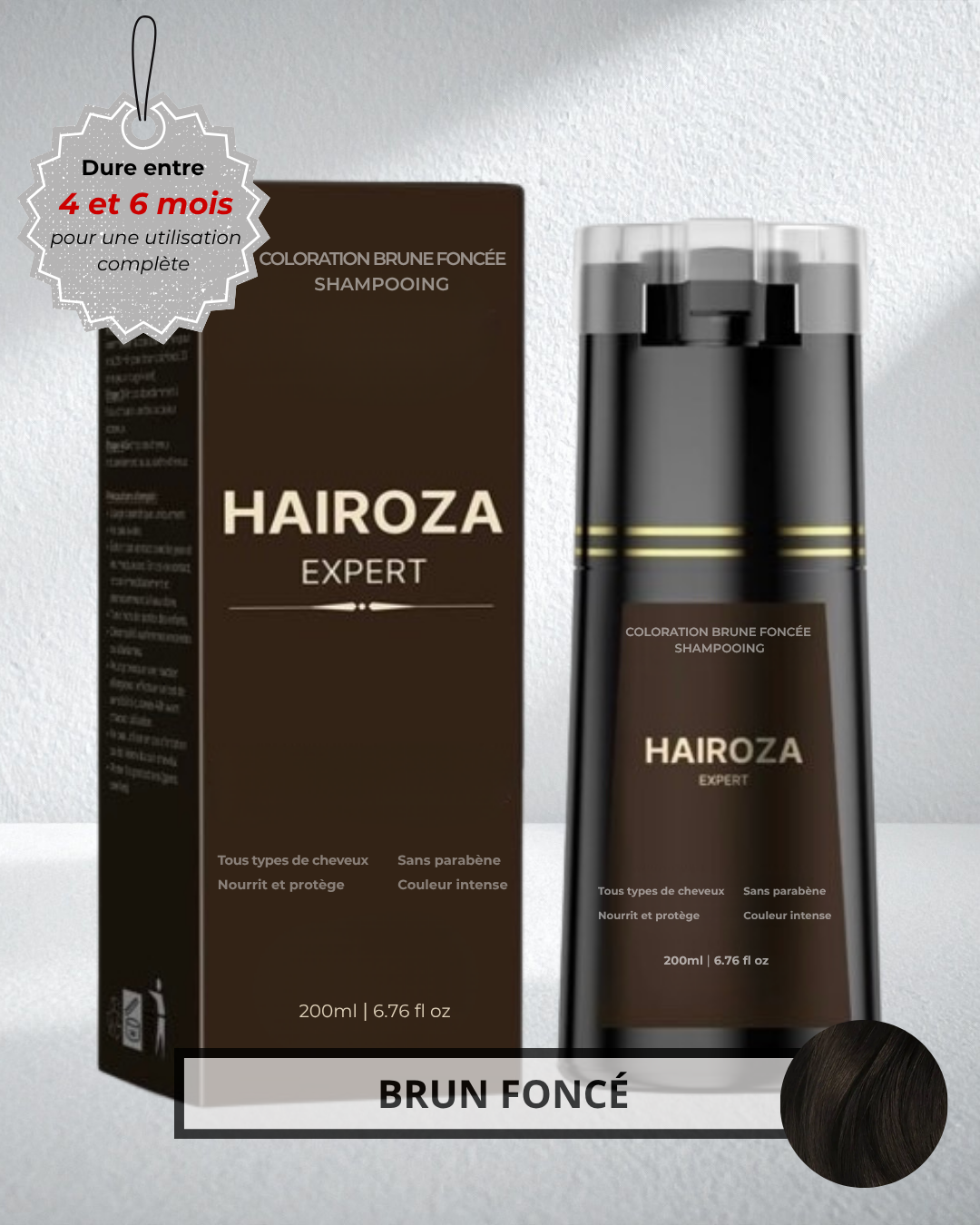 Shampooing colorant brun foncée